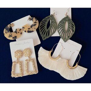 Set Of 4 Pairs of Unique Earrings (SKU#3078)